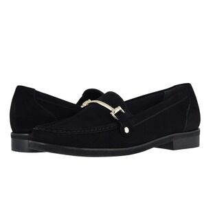 Walking Cradles Black Suede Leather Loafers Women's Comfortable SlipOn Shoes 5.5